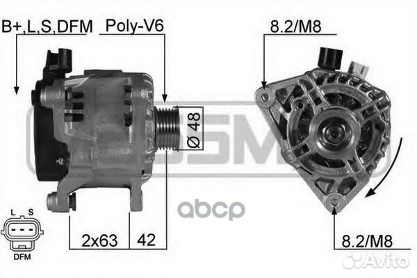 Генератор ford focus 1.8/2.0 98-04 DAN562;LG 10