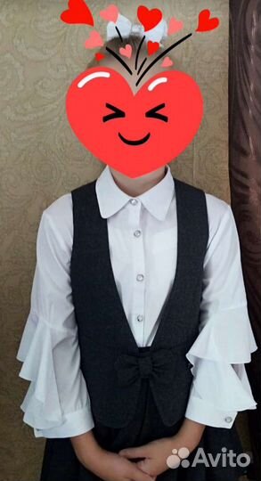 Блузка школьная для девочки 152