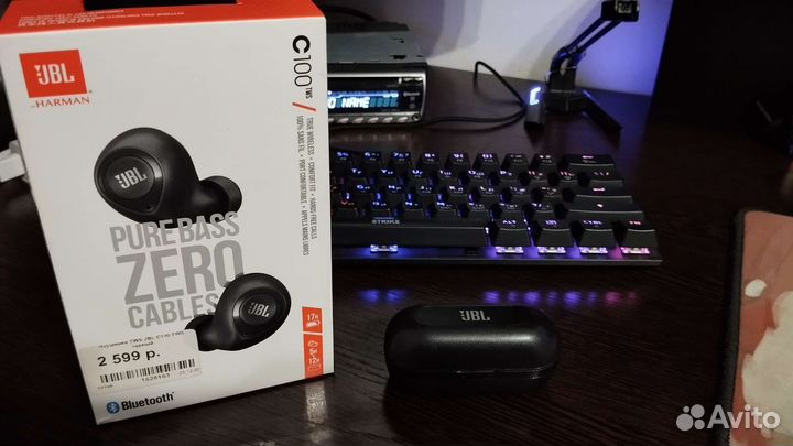 Беспроводные наушники jbl c100 tws