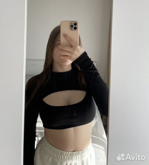 Топ с длинным рукавом S