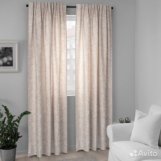 Шторы Икеа лен широкие новые