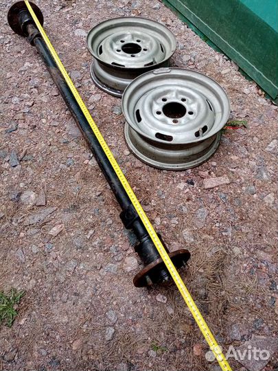 Ось с рессорами +2 диска для оси