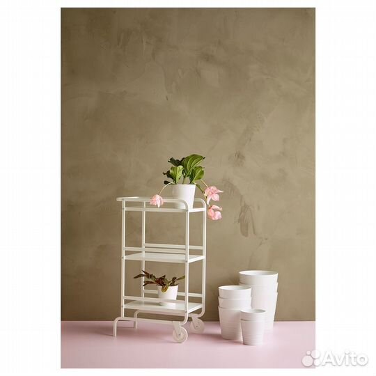 Мускот Кашпо, белый 9 см