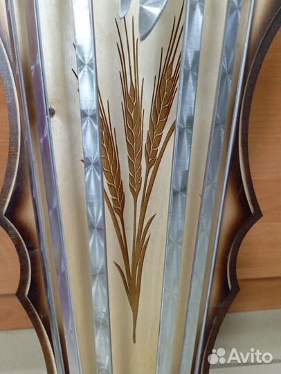 Щит деревянный с шампурами 6шт+ нож шашлычный