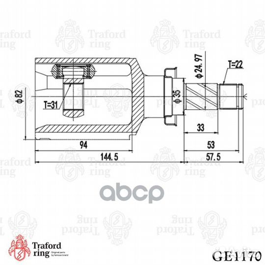 ШРУС внутренний правый GE1170 traford ring