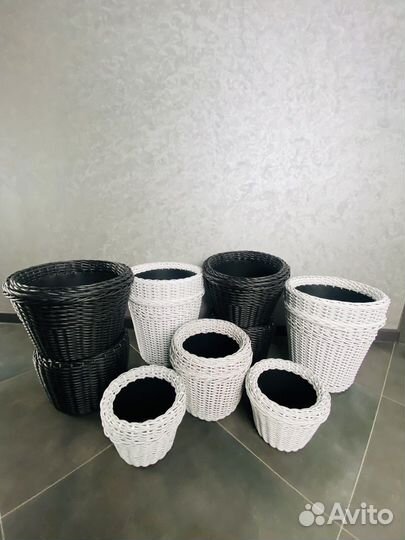 Кашпо из ротанга