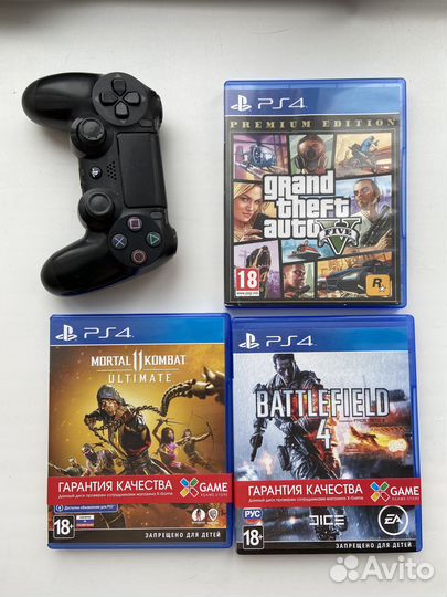Диски на ps4 + геймпад