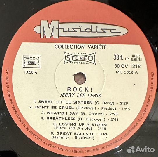 Jerry Lee Lewis – Rock (Франция)