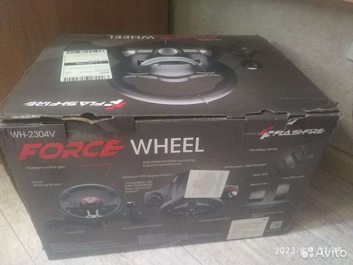 Игровой руль с педалями и коробкой передач