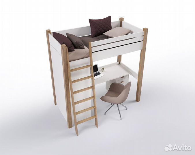 Кровать-чердак со столом