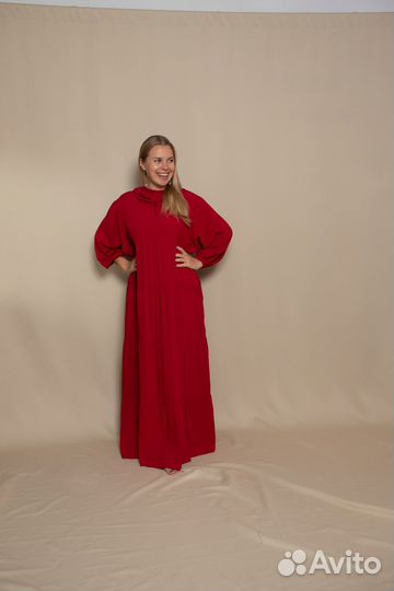 Платье макси красное Besh