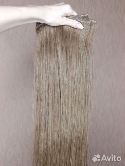 Натуральные волосы на заколках 60 см