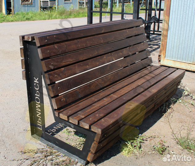 Скамья в стиле лофт