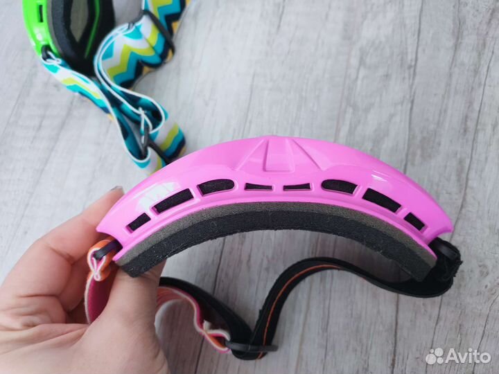 Очки горнолыжные, маска для сноуборда 2шт