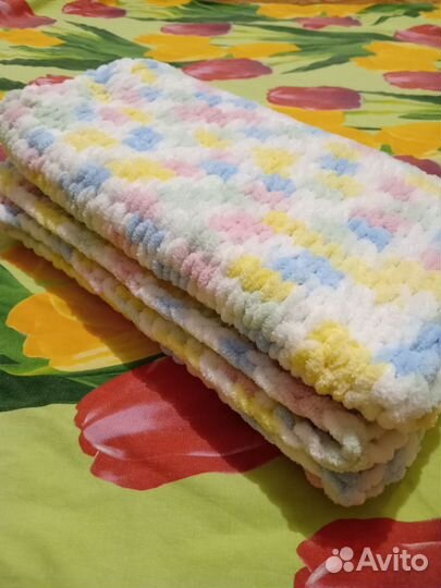 Плед детский вязаный ручная работа