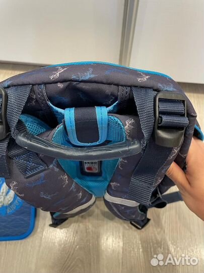 Ранец Herlitz Bliss Blue Dino + сумка и пеналы