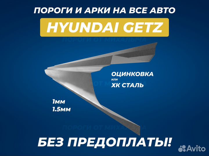 Арки Hyundai Getz ремонтные кузовные