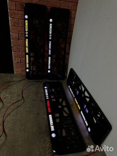 Номерная рамка c вашим логотипом и дизайном