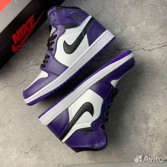 Кроссовки Air Jordan 1 Court Purple (36-45)