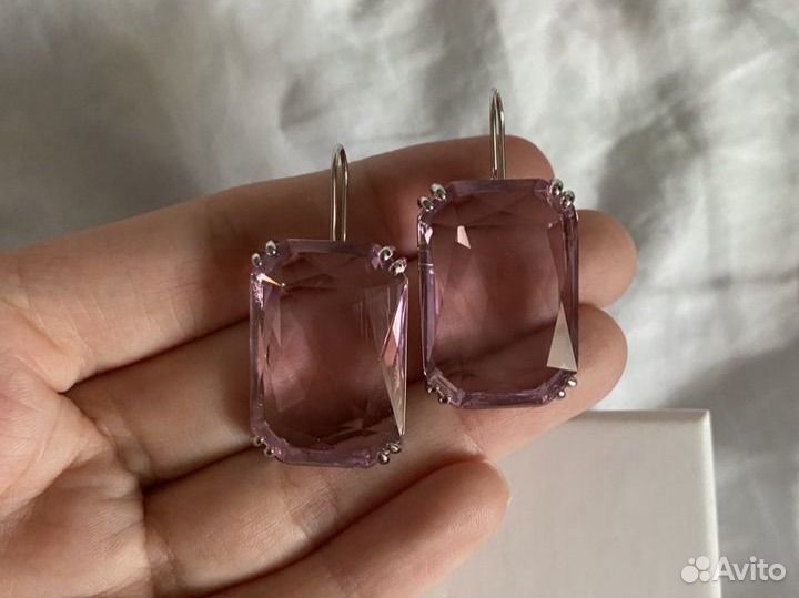 Серьги с кристаллами стиль poison drop