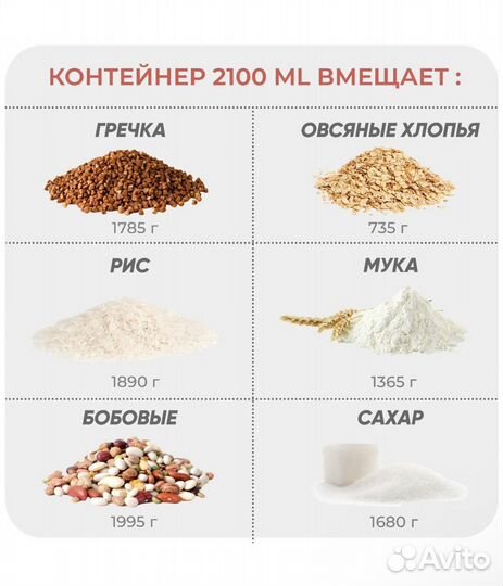 Новый набор контейнеров для сыпучих продуктов 8 шт