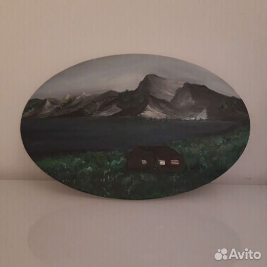 Картина маслом на холсте горный пейзаж