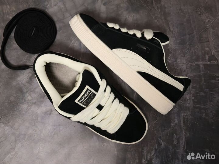 Кроссовки puma suede xl черные