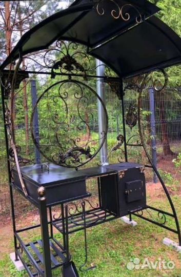 Мангал с крышей