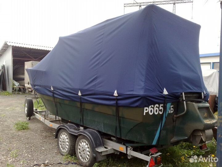 Морской водометный дизельный катер Крым 4 и прицеп