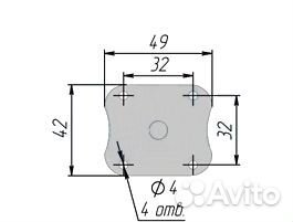 Опора декоративная ADJ8.100.AL H100+18мм алюминий