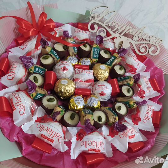 Сладкие букеты из конфет