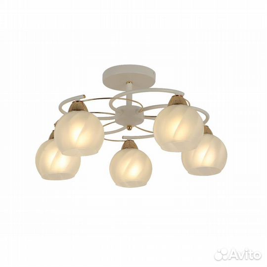 Люстра металл и стекло в спальню модерн