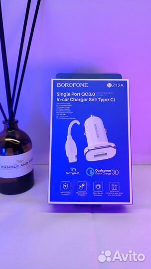 Автомобильное зарядное устройство BZ12A QC3.0