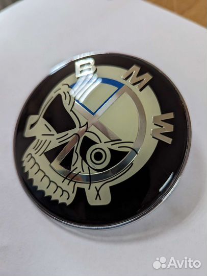 Эмблема капота BMW 73, 82 mm cherep stille