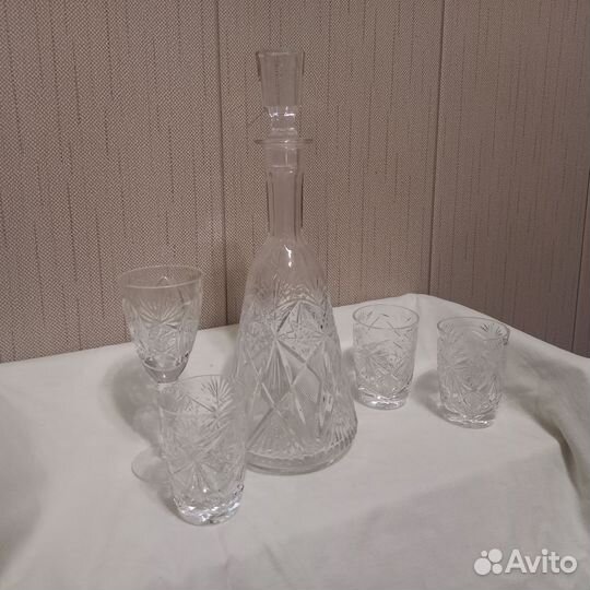 Хрустальный Кувшин. Хрустальный графин. Фужер