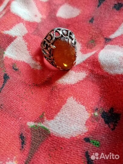 Кольцо с янтарем СССР