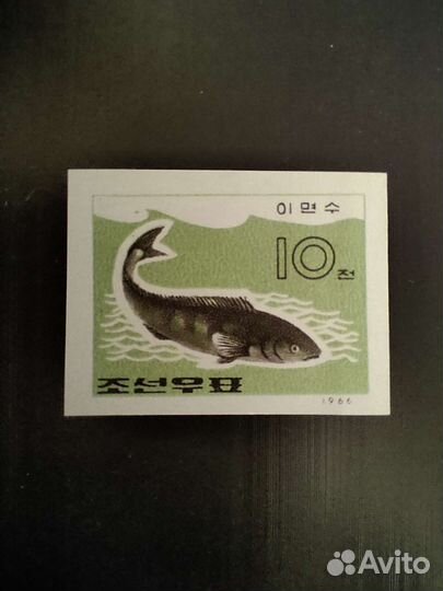 Марки Северной Кореи Промысловые рыбы