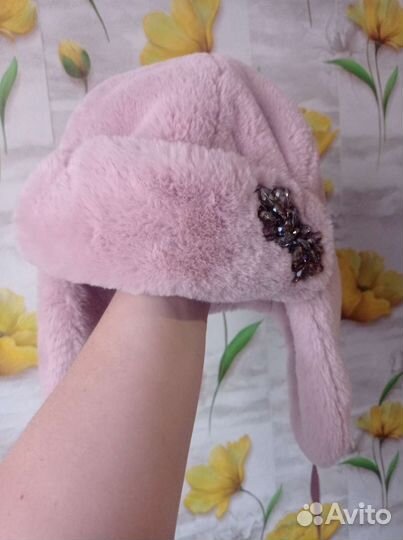 Шапка ушанка женская