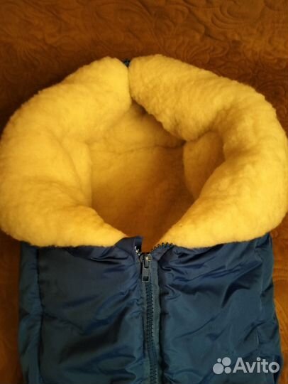 Зимний конверт в коляску на овчине