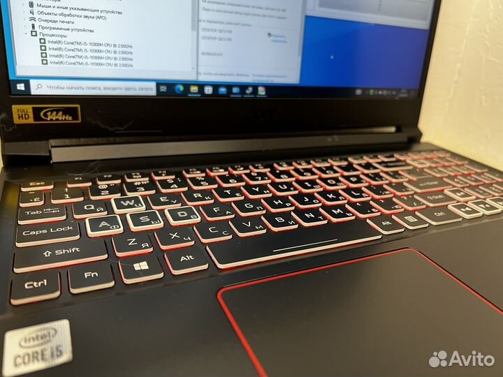 Acer Nitro i5-10/16GB/RTX 3060/SSD512/144Hz