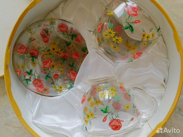 Набор чайный на 2 персоны,новый.Ложечки в подарок