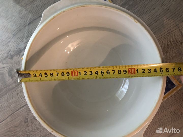 Супница (салатник) керамический с крышкой