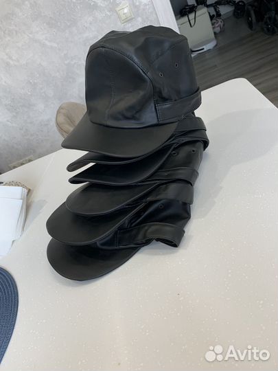 Мужская кожаная кепка рыбалка охрана