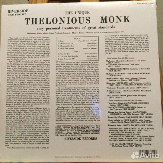 Thelonious Monk/The Unique,2012,US