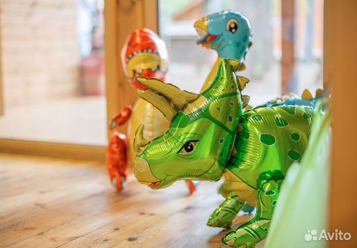 Набор для праздника динозавры 3 года шары гирлянда