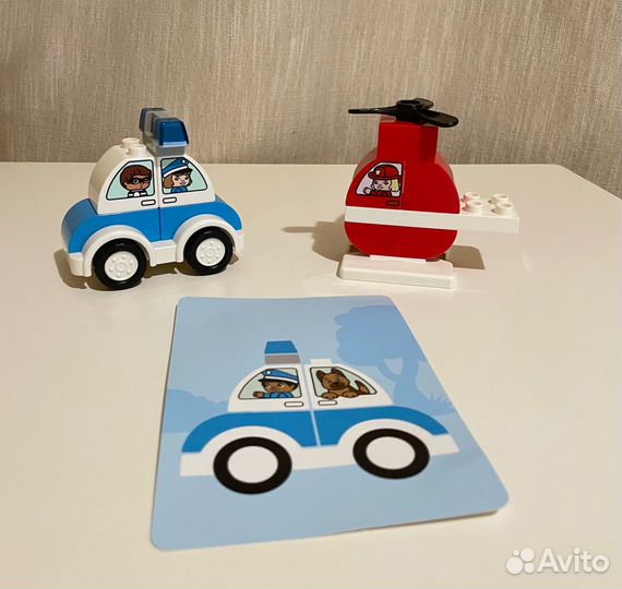 Lego duplo паровоз цифры пожарная полиция