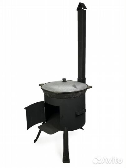 Печь для казана 8л с дверцей и трубой