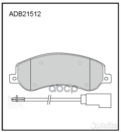 ADB21512 колодки дисковые передниеFord Transit