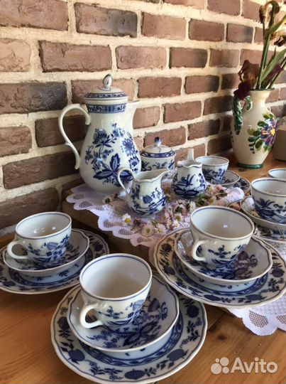 Oscar Schaller Германия синий лук, луковый узор