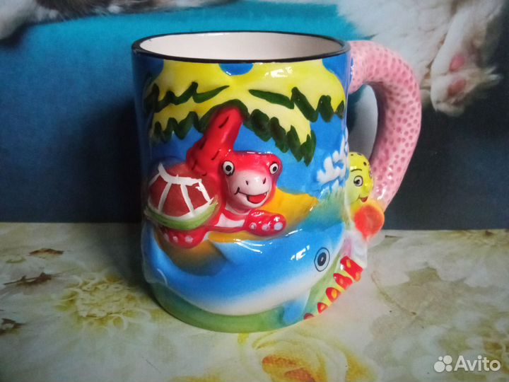 Кружка керамическая, детская. Ручная роспись